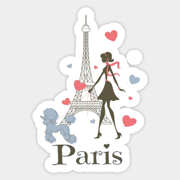 Paris Girl Sticker by AlondraHanley